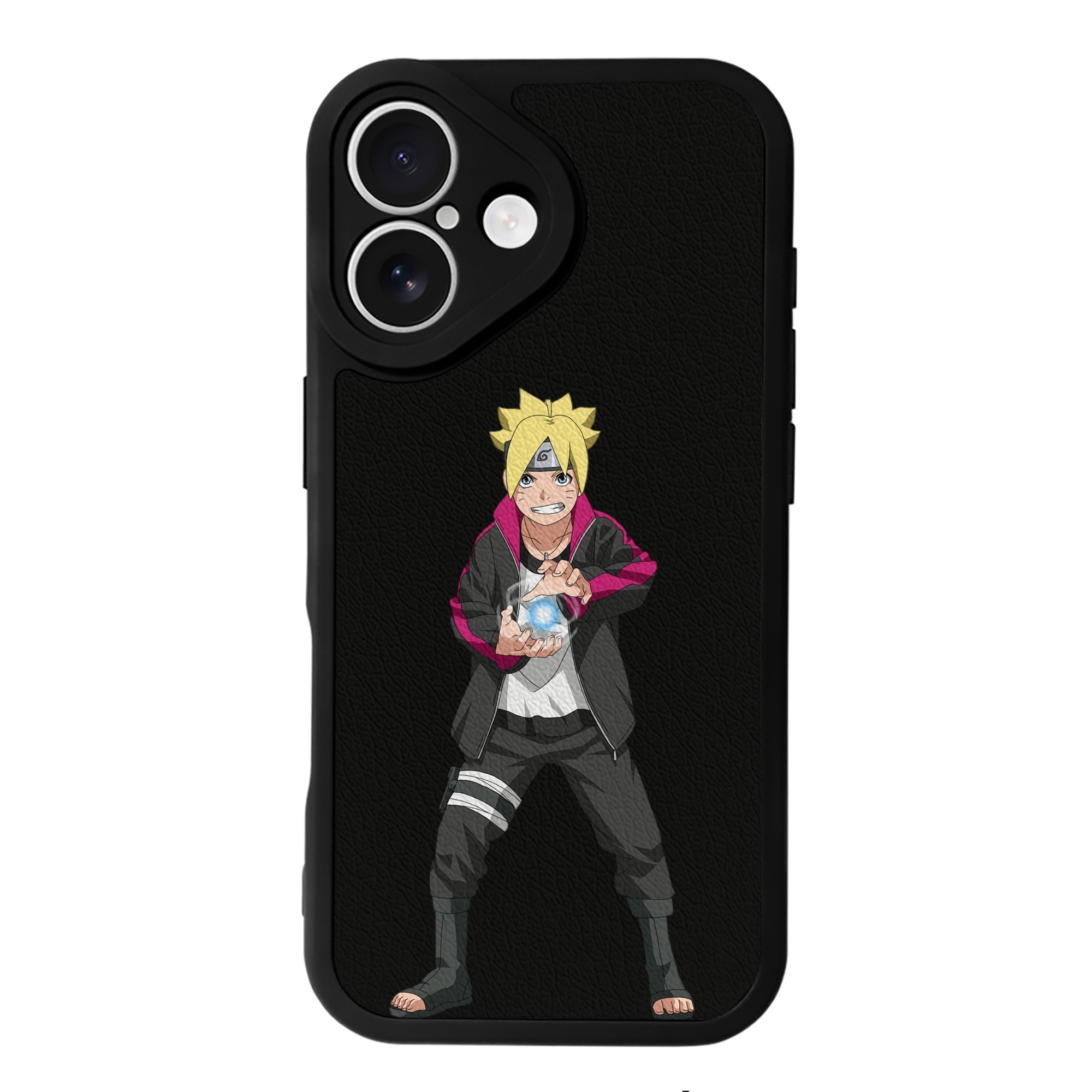 （画像用） NARUTO -ナルト- うずまき ボルト Uzumaki Boruto 【iPhone 16シリーズ対応】シリコンスマホケース（レザー調） 材質：シリコン